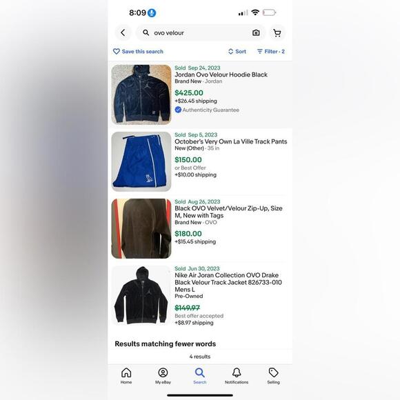 Jordan Ovo Velour Hoodie Black - Picture 10 of 10